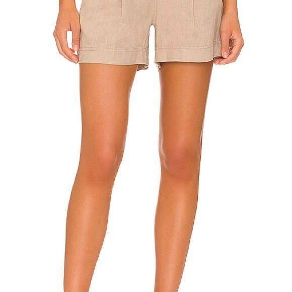 Free People Chelsea Linen Shorts Sand Color Size 6 - Picture 4 of 7